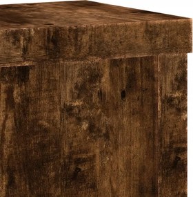vidaXL Βάσεις Φυτών 2Τεμ. Καπνιστή Δρυς 15x15x20εκ. Επεξεργασμένο Ξύλο