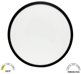 Φωτιστικό Οροφής Πάνελ LED 340W/44W/408W IP40 3CCT Φ58,3cm Lumen-21-583481-Μαύρο 21-583481