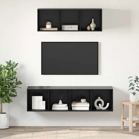 vidaXL Σετ Τηλεοπτικού Κάδου 2 pcs Μαύρη δρυς 37 x 37 x 142.5 εκ
