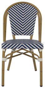 Καρέκλα Bamboo Look Μπλε-Λευκό 46x56x88 Υ Εκ.