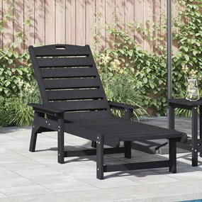 vidaXL Ξαπλώστρα Μαύρο 73.5 x 92 x 90εκ Πλαστικό