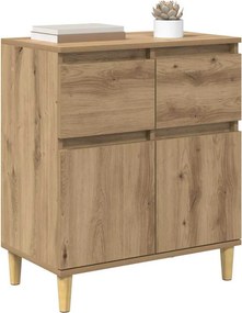 vidaXL Πλαϊνό γραφείο Artisan Oak 60 x 35 x 70 cm Επεξεργασμένο ξύλο