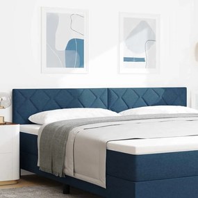 vidaXL LED Κεφαλάρι Σχέδιο Διαμαντιών Μπλε 200 εκατοστά Υφασμάτινο