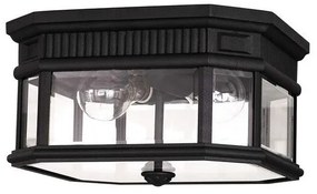 Πλαφονιέρα Φωτιστικό Οροφής 2xE27 Μαύρο IP44 Cotswold Lane FE-COTSLN8-M-BK Elstead Lighting-FE-COTSLN-F-BK-Μαύρο FE-COTSLN-F-BK