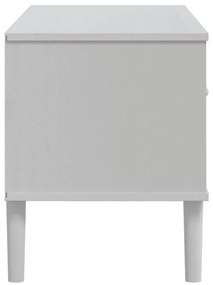vidaXL Έπιπλο Τηλεόρασης SENJA Λευκό / Ρατάν 106x40x49 εκ. Μασίφ Πεύκο