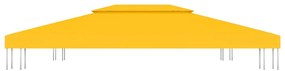 vidaXL Κάλυμμα για Κιόσκι 2 Επιπέδων Κίτρινο 4 x 3 μ. 310 γρ./μ²