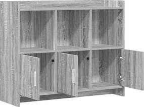 vidaXL Πλαϊνό γραφείο Γκρι Sonoma 98,5 x 33 x 80 εκ Επεξεργασμένο Ξύλο