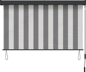 vidaXL Ρόλερ Γκρι και Λευκό 120 x 250 cm Ύφασμα και Αλουμίνιο