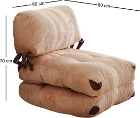 Πολυθρόνα-Κρεβάτι Ταμπά FOLD KADIFE 60x80x70