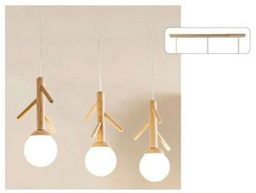 Φωτιστικό Οροφής Floresta EF93573P 3xΕ14 80x15x180cm Natural Aca Wood