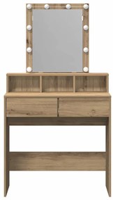 vidaXL Κομμωτήριο artisan δρυς 80 x 41 x 144.5 εκ Επεξεργασμένο ξύλο