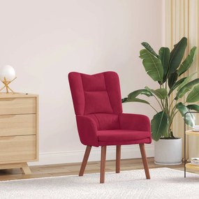 vidaXL Πολυθρόνα Κόκκινο 63 x 67 x 94 εκ. Βελούδο