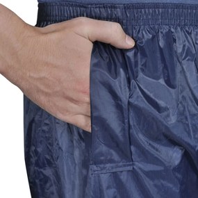 vidaXL Σετ αδιάβροχο με κουκούλα Ανδρικό Ναυτικό Μπλε XL