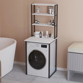 Megapap Έπιπλο Πλυντηρίου Bobby Λευκό 67x60x178εκ.
