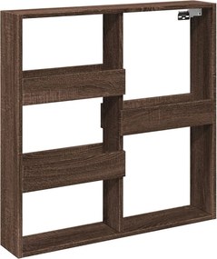 vidaXL Ντουλάπι Τοίχου Καφέ Δρυς 80x15x80 εκ. Επεξεργασμένο Ξύλο
