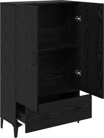 vidaXL Highboard με συρτάρι Μαύρη Οξυά 70 x 31 x 115 εκ