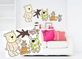 Διακοσμητικά αυτοκόλλητα τοίχου αρκουδάκια - 50x70