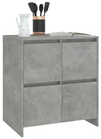 vidaXL Μπουφές Γκρι Σκυροδέματος 70x41x75 εκ. Επεξεργασμένο Ξύλο