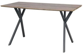 Τραπέζι 617-92-065 140x80x76cm Natural-Black Mdf, Metal