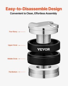 VEVOR 51mm Coffee Distributor 2-in-1 Adjustable Espresso Distributor for Home