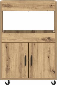 vidaXL Καλάθι Μπαρ Artisan Δρυς 60 x 39.5 x 89 εκ. Επεξεργασμένο Ξύλο