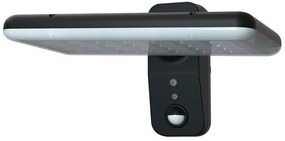 Ηλιακό Επιτοίχιο Φωτιστικό Κήπου LED KEEPER 15W 2000lm IP65 με Αισθητήρα Κίνησης PIR Φυσικό+Ψυχρό Λευκό Μαύρο 10315 VTAC 10315 Μαύρο