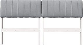 vidaXL Ταπετσαρισμένο κεφαλάρι Ανοιχτό γκρι 140 cm
