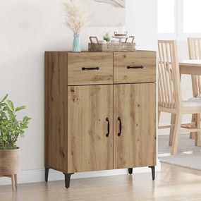 vidaXL Πλαϊνό γραφείο με συρτάρι artisan δρυς 34 x 69.5 x 90 εκ