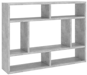 vidaXL Ραφιέρα Τοίχου Γκρι Σκυροδέματος 75x16x55 εκ. από Επεξ. Ξύλο