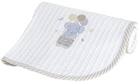 Κουβέρτα Βρεφική Πικέ Magic Party White-Beige Nima Λίκνου 80x110cm 100% Βαμβάκι