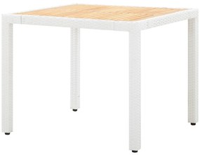 vidaXL Σετ Τραπεζαρίας Εξωτ. Χώρου 5 τεμ. Λευκό Συνθετικό Ρατάν