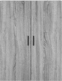 vidaXL Ντουλάπι Γκρι Sonoma 69,5 x 34 x 180 εκ. Επεξεργασμένο Ξύλο