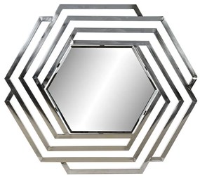 Τοίχο καθρέφτη DKD Home Decor Κρυστάλλινο Ασημί Ανοξείδωτο ατσάλι Shabby Chic (71 x 2 x 81 cm)