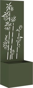 vidaXL Οθόνη Ιδιωτικότητας Κήπου Floral Λαδί 50 x 150 cm