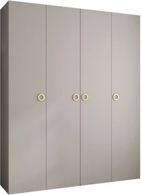 Ντουλάπα Como I 200 Τετράφυλλη-Cashmere - Χρυσό