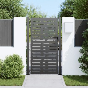 vidaXL Πύλη Κήπου Μαύρο 105 x 200 cm Ατσάλι με Επικάλυψη Πούδρας