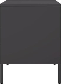 vidaXL Κομοδίνο Μαύρο 36x39x50,5 εκ. από Χάλυβα