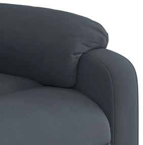 Καρέκλα Ανακλινόμενη Σκούρο Γκρι Βελούδινη - Γκρι