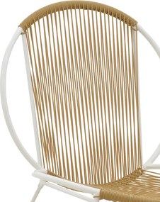 Καρέκλα Dapper pakoworld λευκό μέταλλο-pe φυσικό 64.5x74.5x76εκ