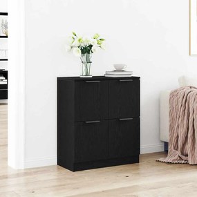 vidaXL Πλαϊνό γραφείο Μαύρο 60 x 30 x 70 εκ. Επεξεργασμένο ξύλο