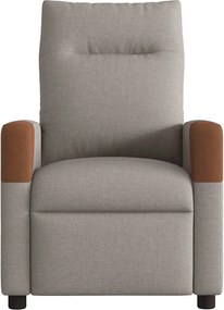 vidaXL Πολυθρόνα Ανακλινόμενη Ηλεκτρική Taupe Υφασμάτινη