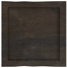 vidaXL Επιφ Τραπεζιού Αν Καφέ 40x40x(2-4)εκ. Ακατέργ. Μασίφ Ξύλο Δρυός