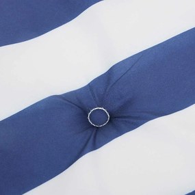 vidaXL Μαξιλάρι Ξαπλώστρας Μπλε &amp; Λευκό Ριγέ από Ύφασμα Oxford