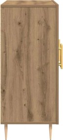 vidaXL Πλαϊνό γραφείο Artisan Oak 90 x 34 x 80 εκ. Επεξεργασμένο ξύλο