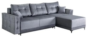 Γωνιακός Καναπές - Κρεβάτι SMAK Γκρί 266x175x83εκ 266x175x83 εκ.