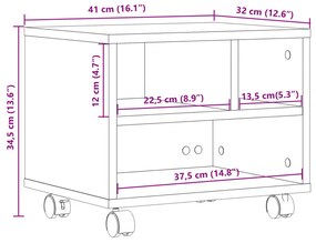 ΒΑΣΗ ΕΚΤΥΠΩΤΗ ΜΕ ΡΟΔΕΣ ΓΚΡΙ ΣΚΥΡ. 41X32X34,5 ΕΚ. 840614