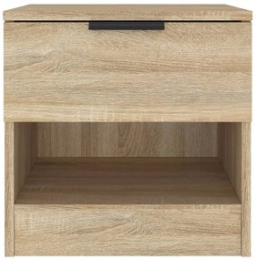 vidaXL Κομοδίνα 2 τεμ. Καπνιστή Δρυς από Επεξεργασμένο Ξύλο