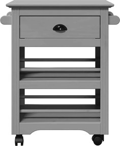 vidaXL Καροτσάκι κουζίνας BODO Γκρι 67,5x45x80 cm