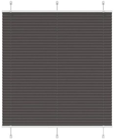 vidaXL Πλισέ περσίδα Μαύρο 115x150 cm Πλάτος υφάσματος 114,4 cm