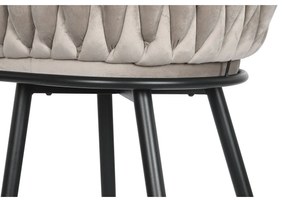 Σκαμπό DKD Home Decor Μαύρο Μπεζ Μέταλλο 61 x 52 x 101 cm